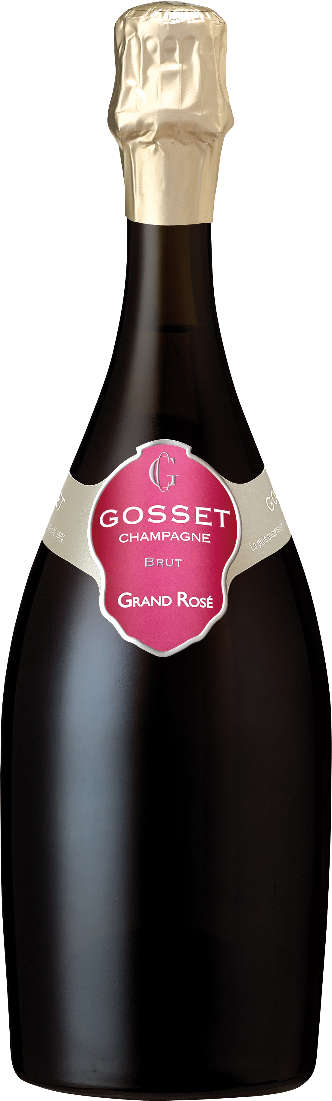 Gosset Grand Rose Brut Front Bottle Shot