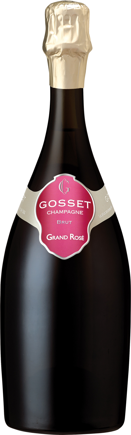 Gosset Grand Rose Brut Front Bottle Shot