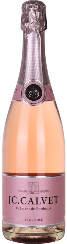 Calvet JC Calvet Cremant de Bordeaux Brut Rose 2022  Front Bottle Shot