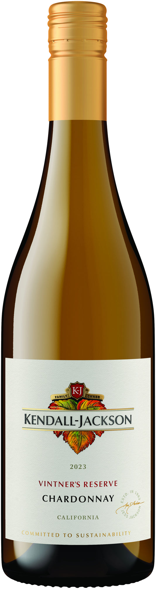 Kendall-Jackson Vintner's Reserve Chardonnay 2023  Front Bottle Shot