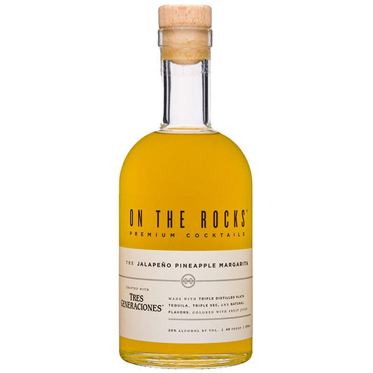 On The Rocks Jalapeno Pineapple Margarita Tres Generaciones Premium Cocktail 375ml