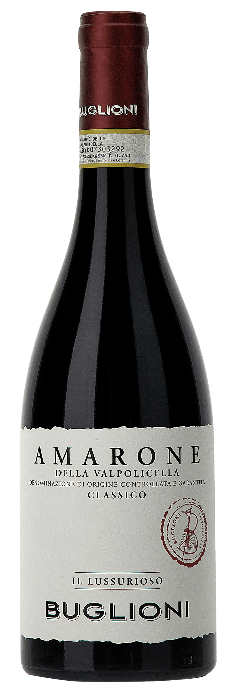 Buglioni L'Amarone della Valpolicella Classico 2019  Front Bottle Shot