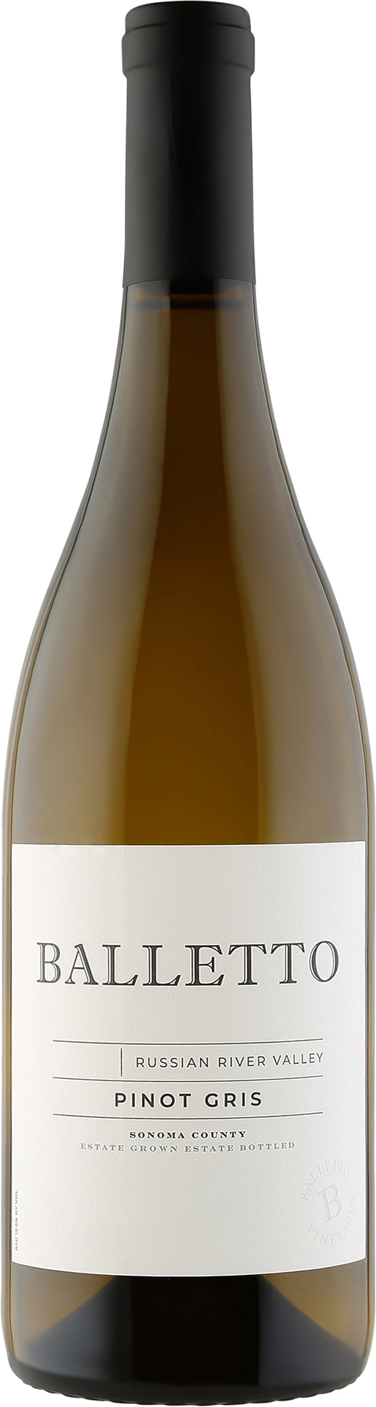 Balletto Winery Pinot Gris 2023  Front Bottle Shot