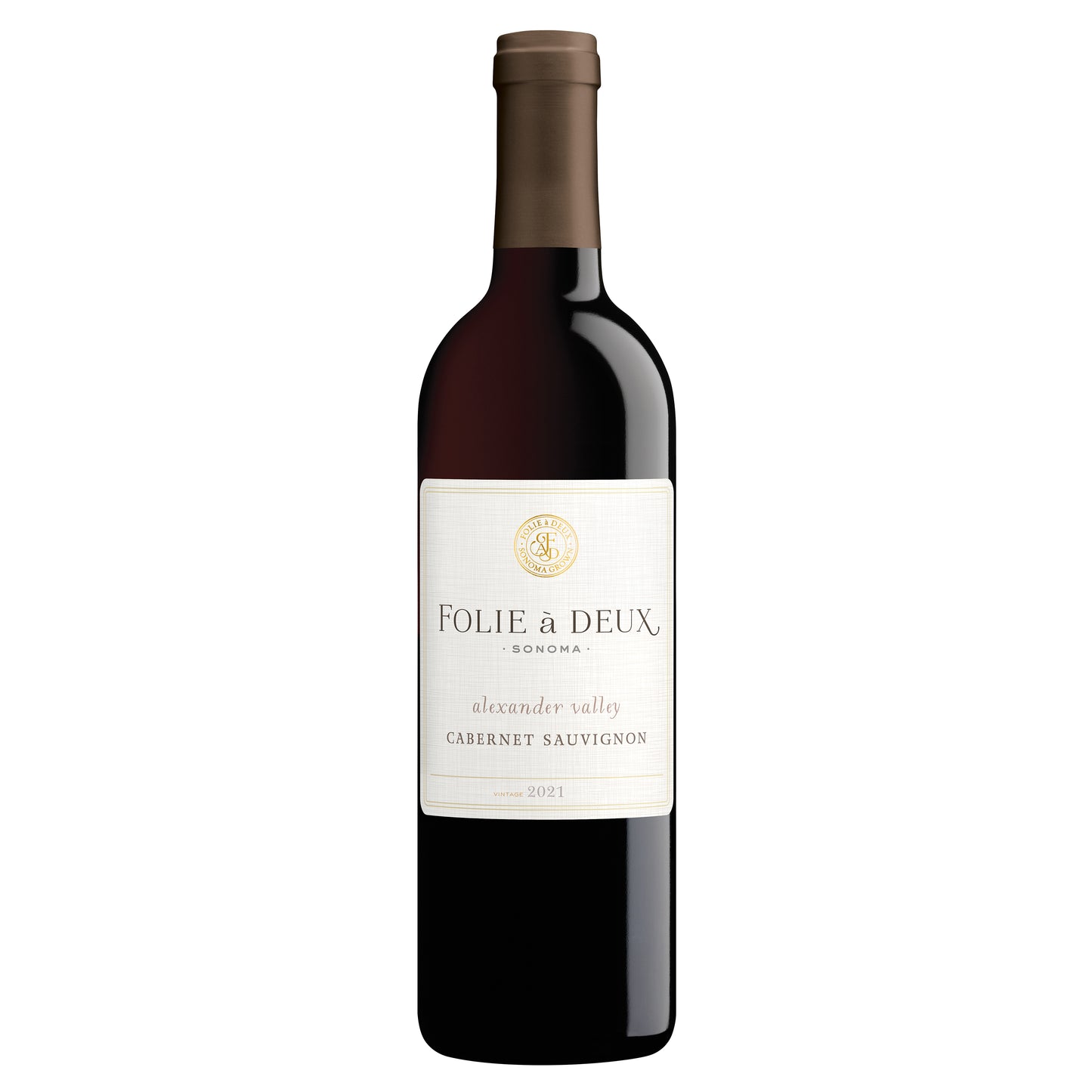 Folie a Deux Alexander Valley Cabernet Sauvignon 2021  Front Bottle Shot