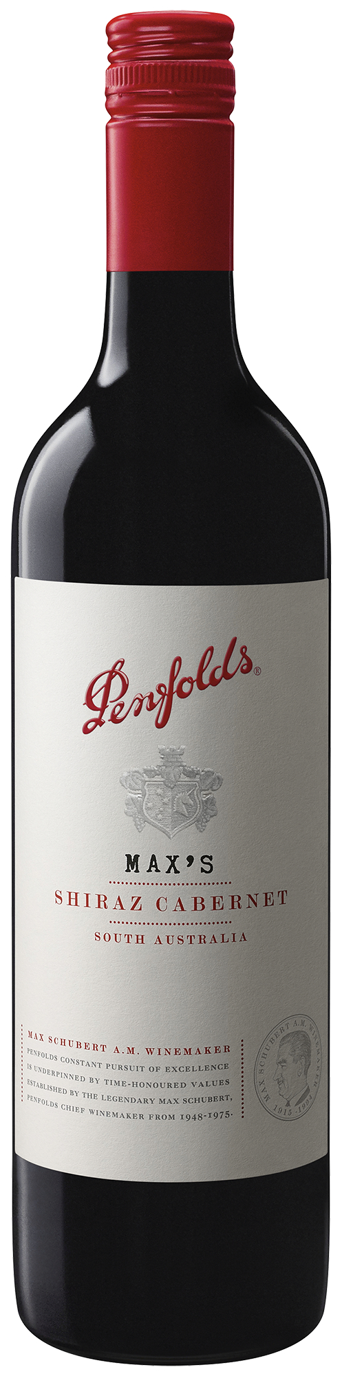 Penfolds Max's Shiraz-Cabernet Sauvignon 2021  Front Bottle Shot