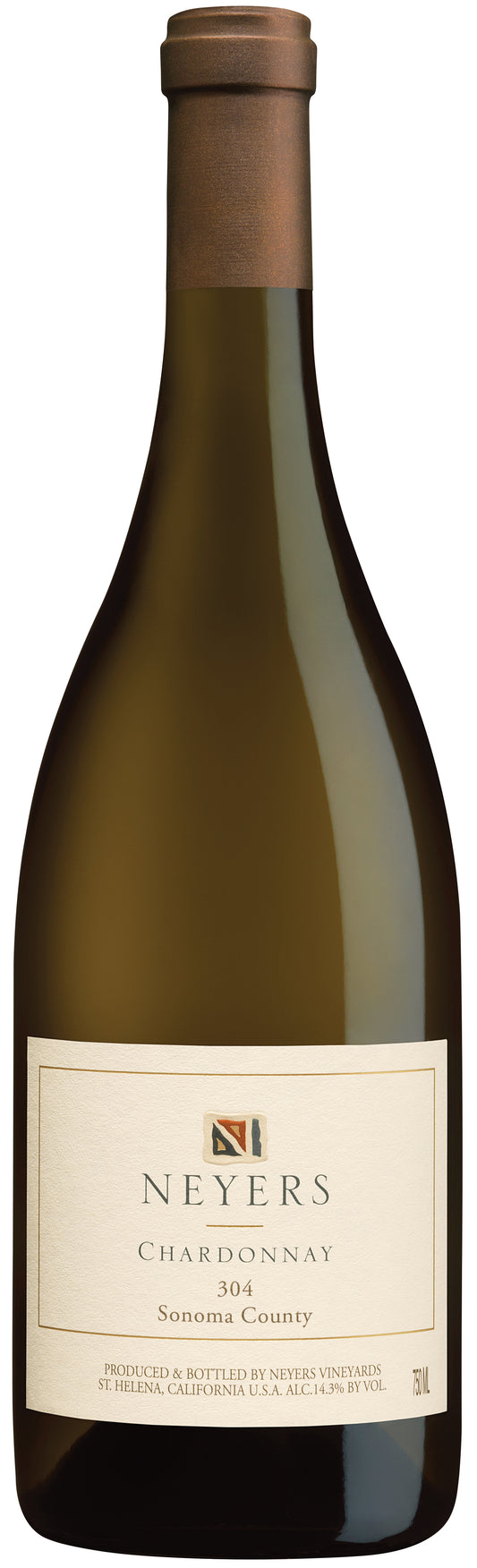 Neyers Sonoma 304 Chardonnay 2023  Front Bottle Shot