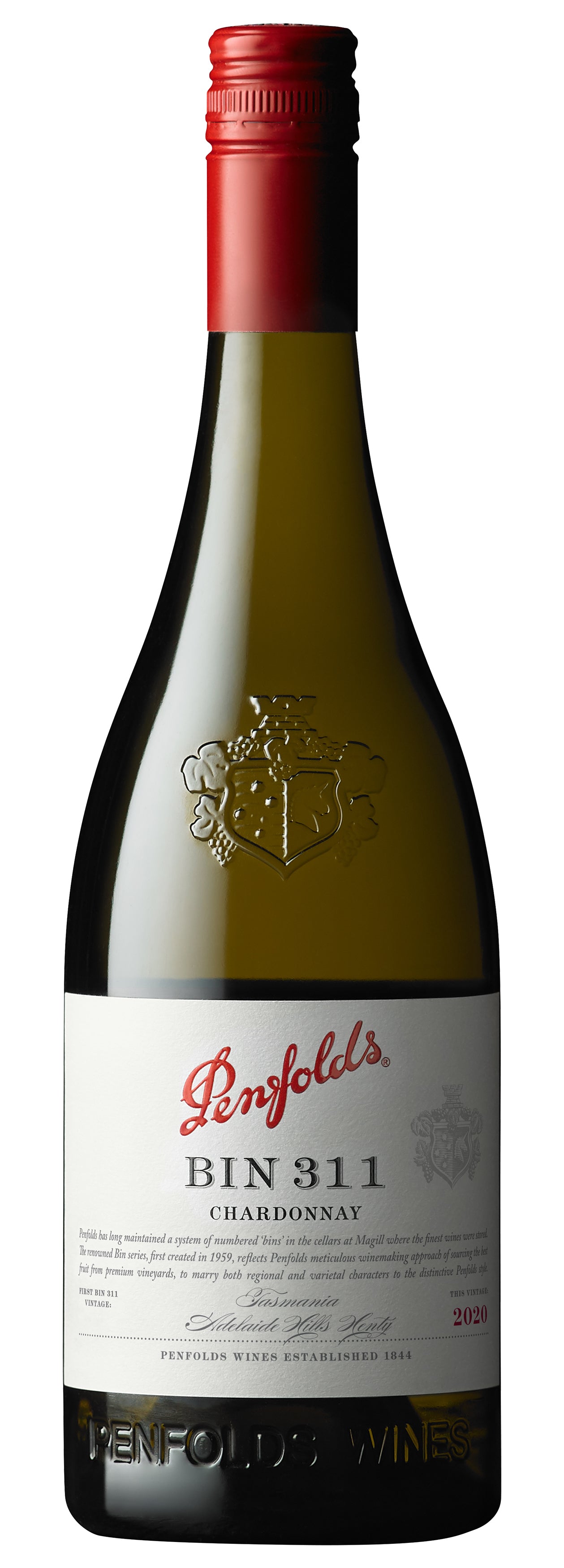 Penfolds Bin 311 Chardonnay 2020  Front Bottle Shot