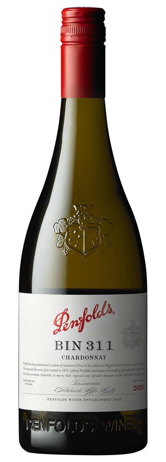 Penfolds Bin 311 Chardonnay 2020  Front Bottle Shot