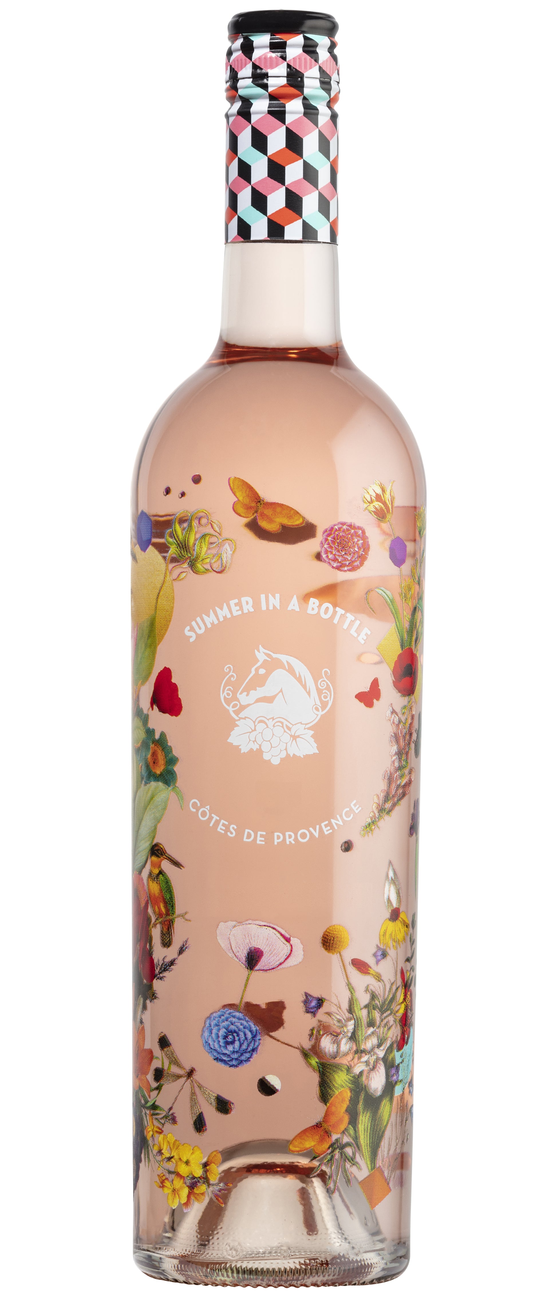 Wolffer Summer in a Bottle Cotes de Provence Rose 2023  Front Bottle Shot