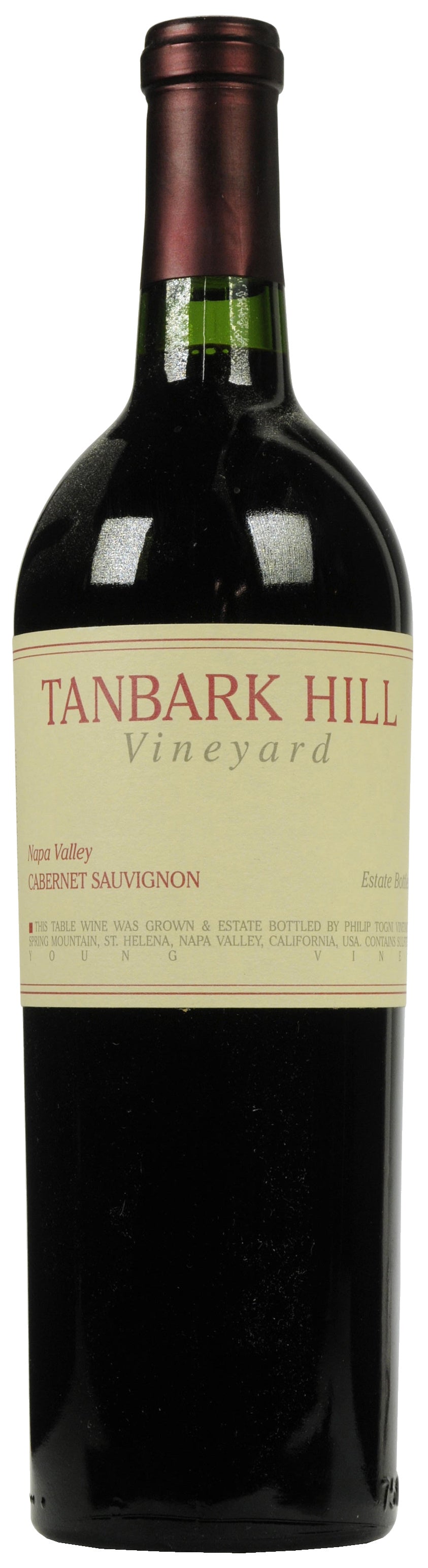 Philip Togni Tanbark Hill Cabernet Sauvignon 2021  Front Bottle Shot