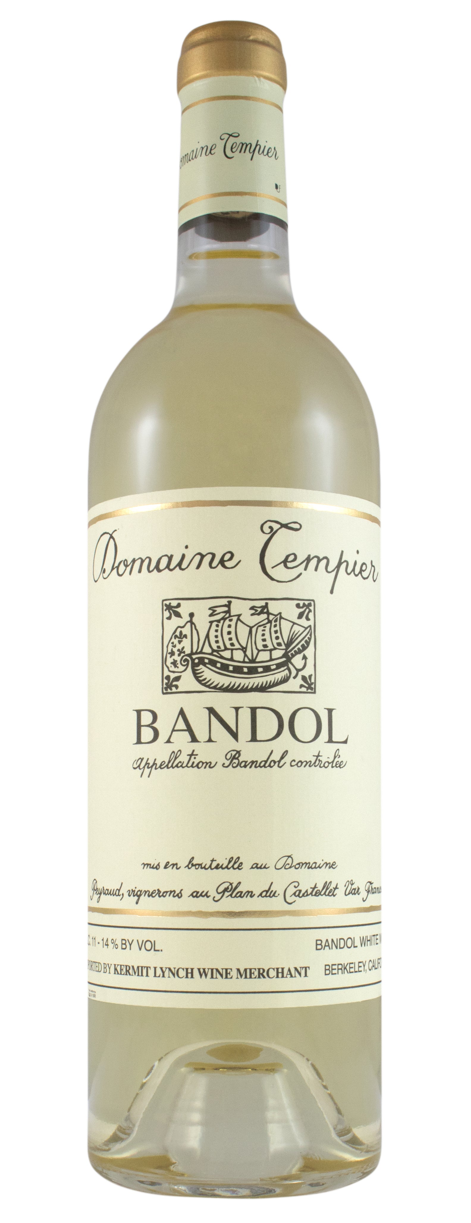 Domaine Tempier Bandol Blanc 2023  Front Bottle Shot