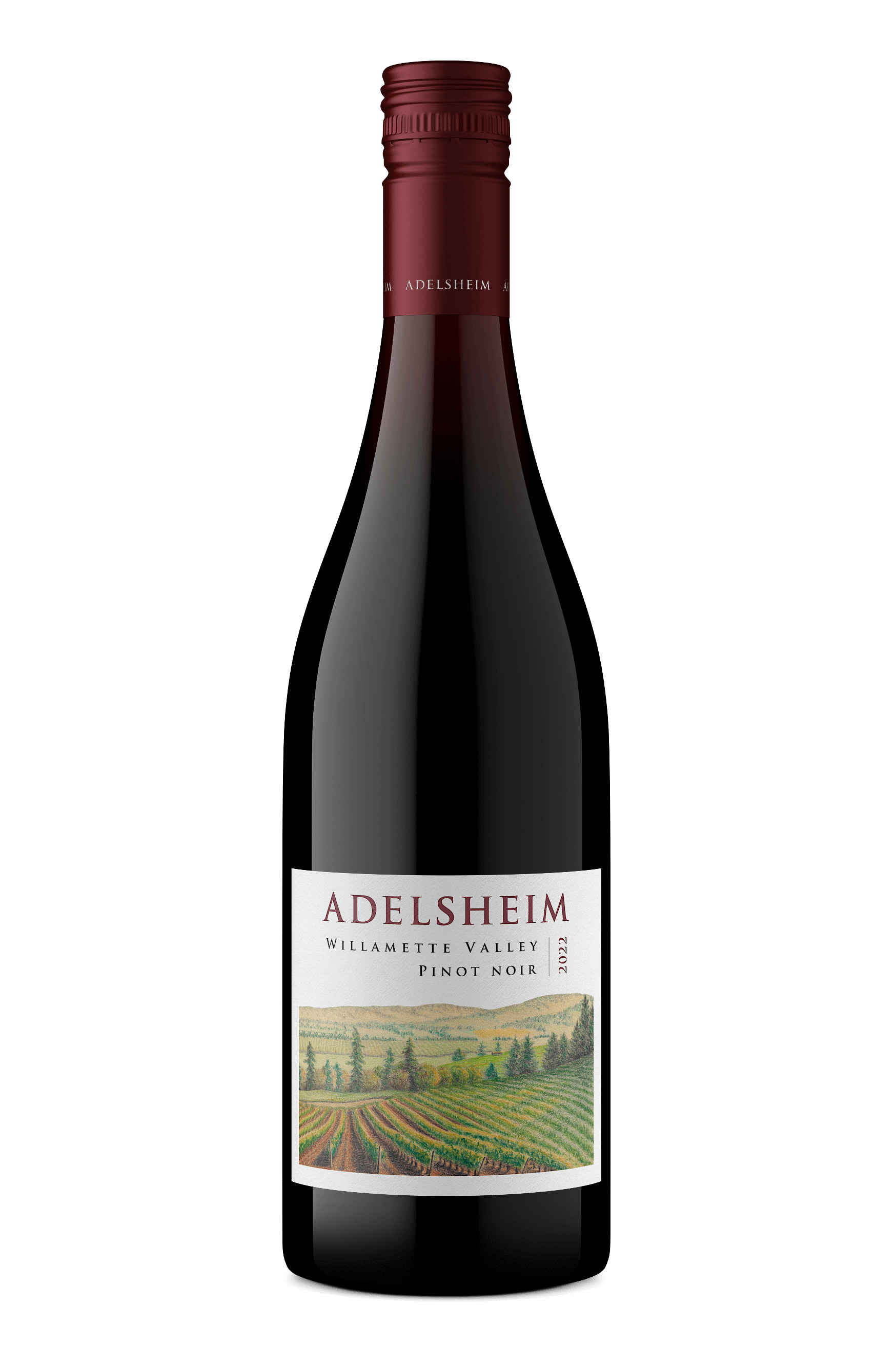 Adelsheim Willamette Valley Pinot Noir 2022  Front Bottle Shot