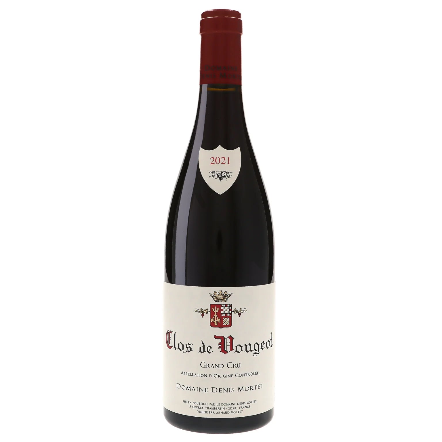 Denis Mortet Clos de Vougeot Grand Cru 2021  Front Bottle Shot