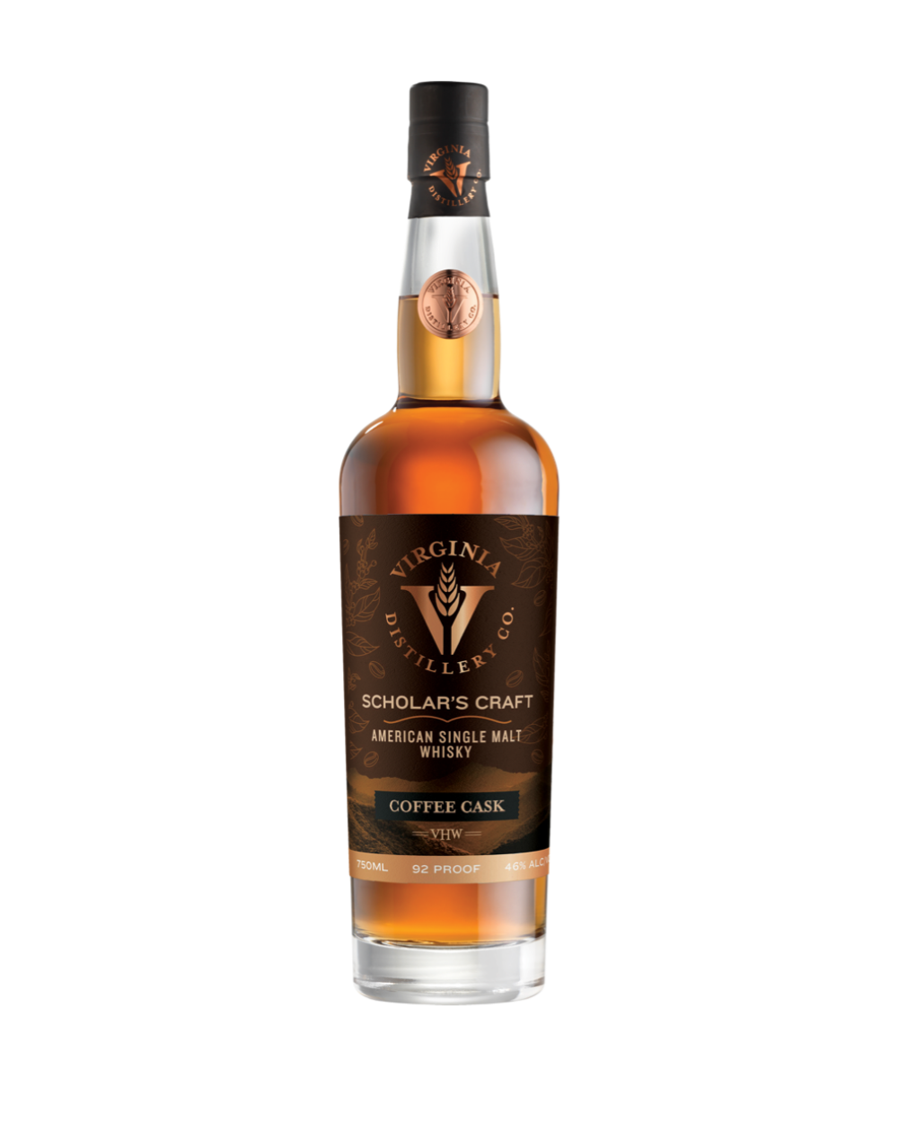 VIRGINIA DISTILLERY CO. SCHOLAR'S CRAFT COFFEE CASK 750 ML