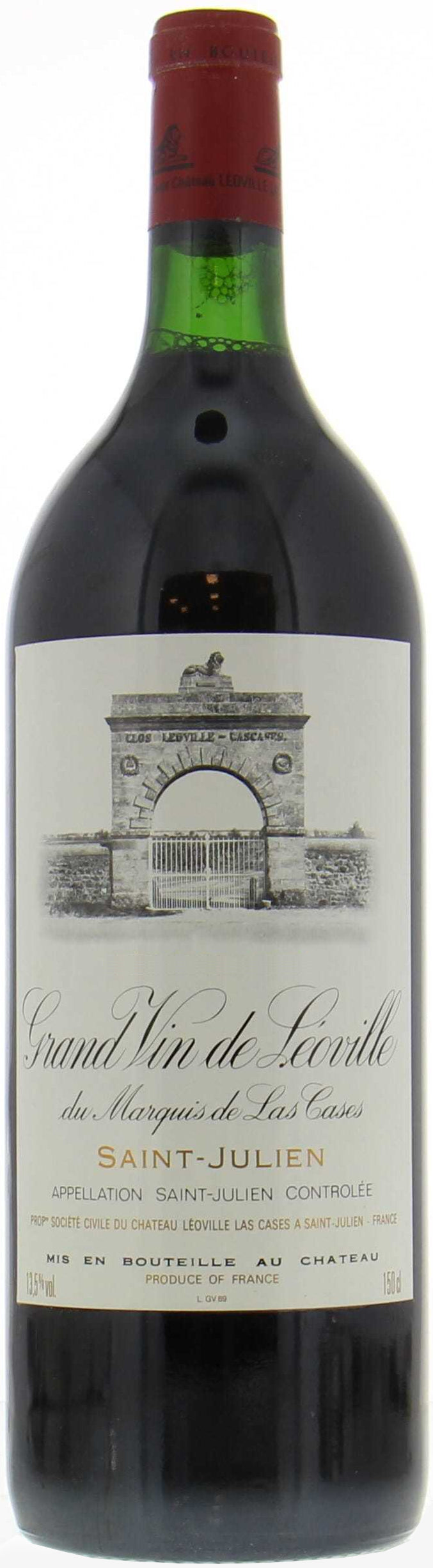Chateau Leoville Las Cases  1998  Front Bottle Shot