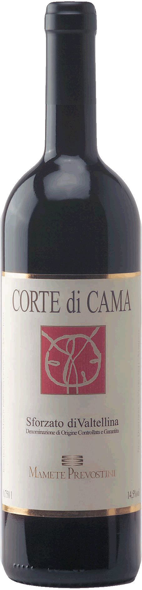 Mamete Prevostini Corte di Cama Sforzato di Valtellina 2018  Front Bottle Shot