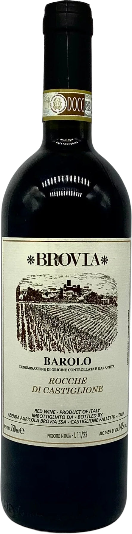 Brovia Barolo Rocche di Castiglione 2020  Front Bottle Shot
