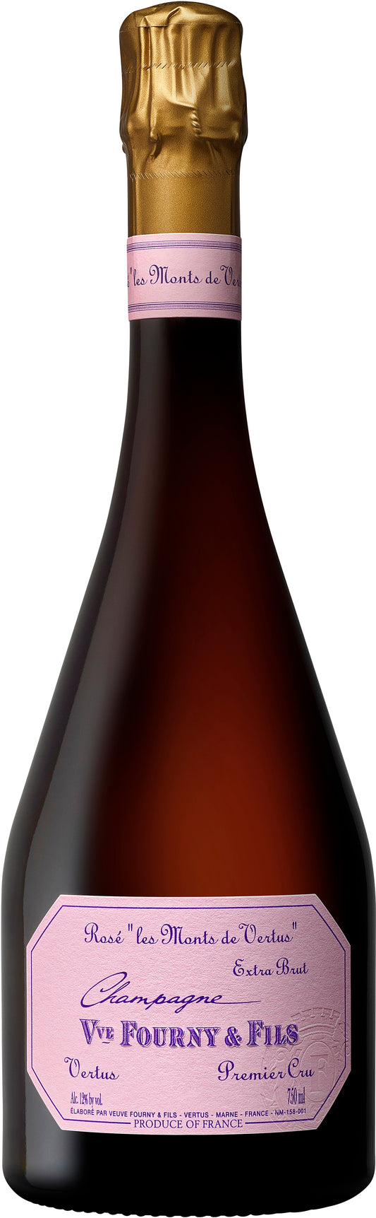 Veuve Fourny et Fils Les Monts de Vertus Extra Brut Rose  Front Bottle Shot