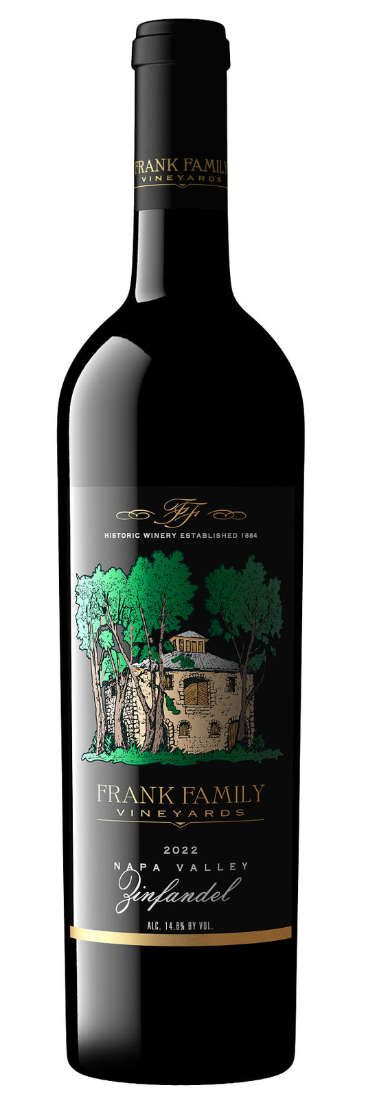 Frank Family Vineyards Zinfandel 2022  Front Bottle Shot
