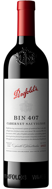 Penfolds Bin 407 Cabernet Sauvignon 2021  Front Bottle Shot