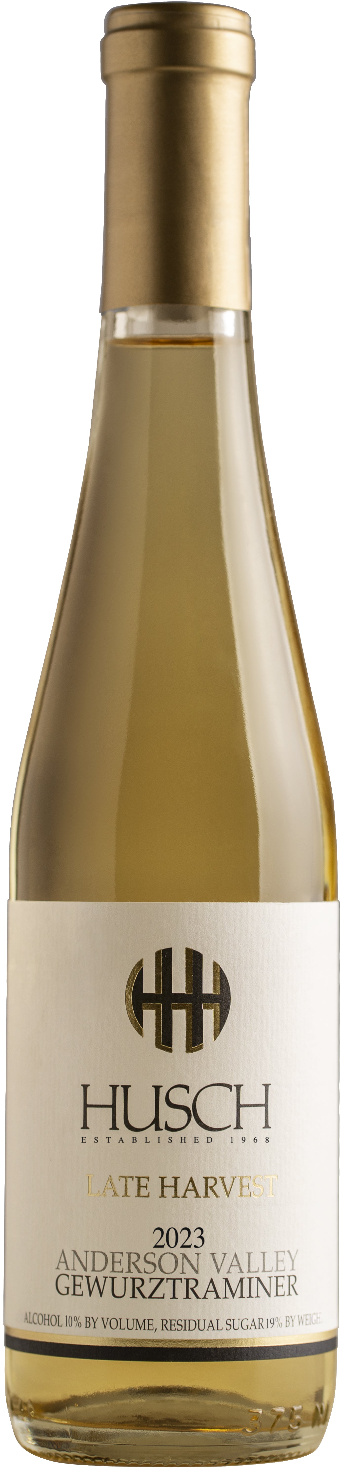 Husch Late Harvest Gewurztraminer (375ML half-bottle) 2023  Front Bottle Shot
