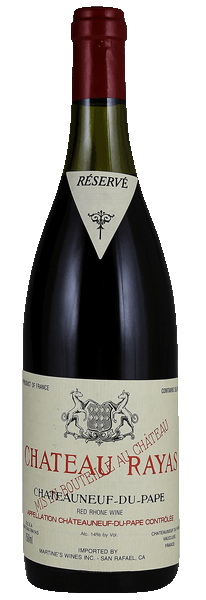 Chateau Rayas Chateaneuf-du-Pape Reserve 1993  Front Bottle Shot