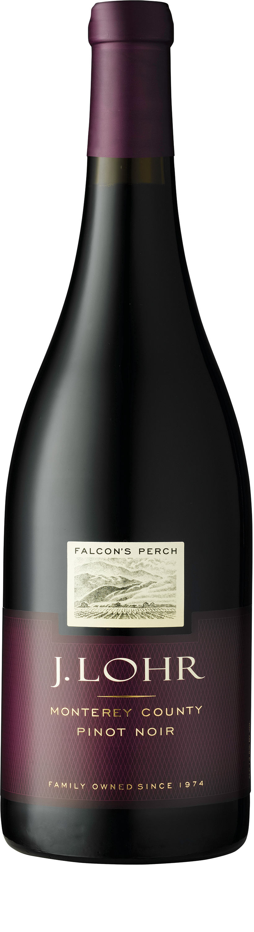 J. Lohr Estates Falcon's Perch Pinot Noir 2023  Front Bottle Shot