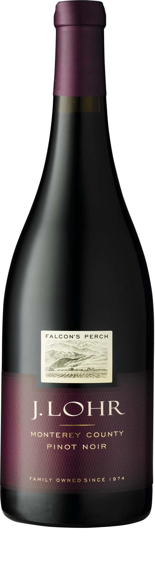 J. Lohr Estates Falcon's Perch Pinot Noir 2023  Front Bottle Shot