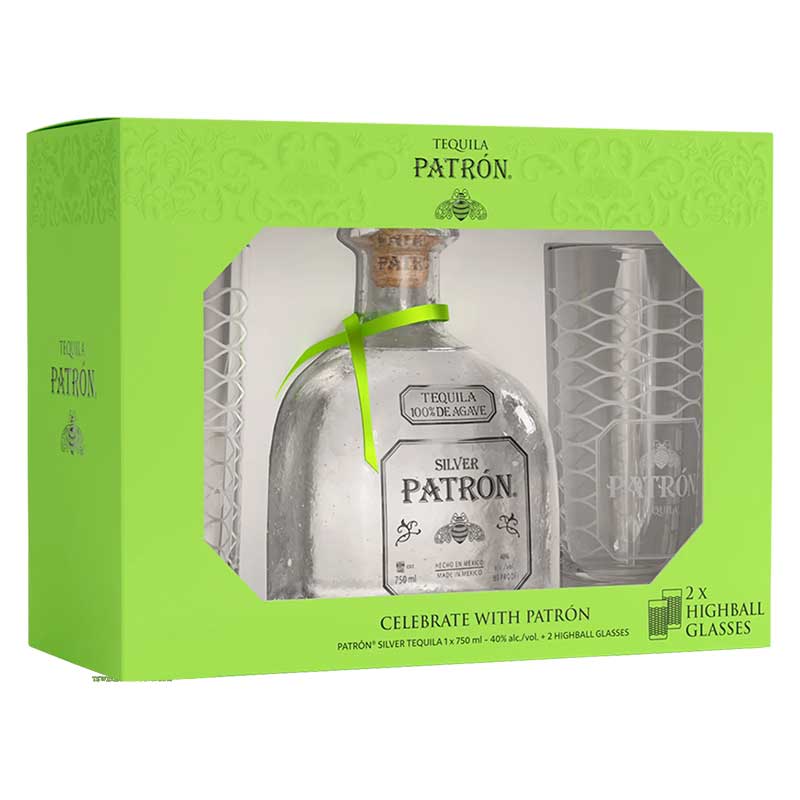 Patron Silver Highball Gift Set Tequila 750ml