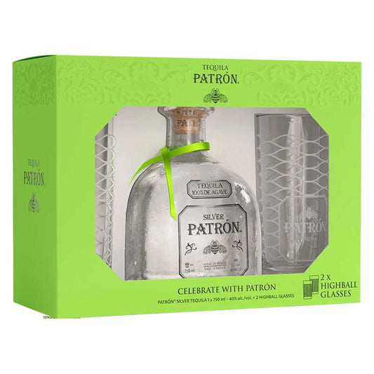 Patron Silver Highball Gift Set Tequila 750ml