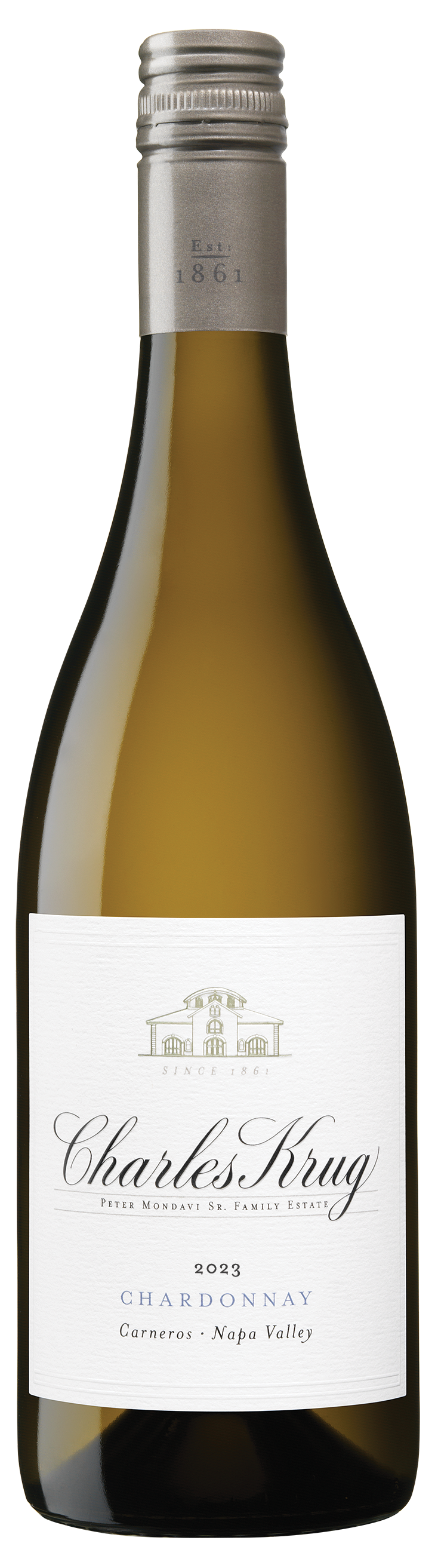Charles Krug Carneros Chardonnay 2023  Front Bottle Shot