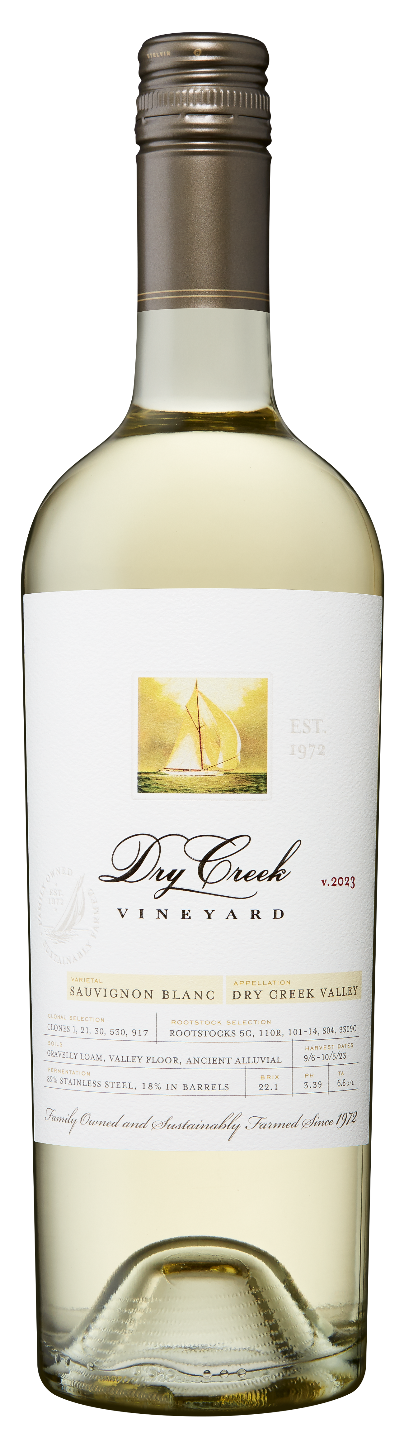Dry Creek Vineyard Sauvignon Blanc 2023  Front Bottle Shot
