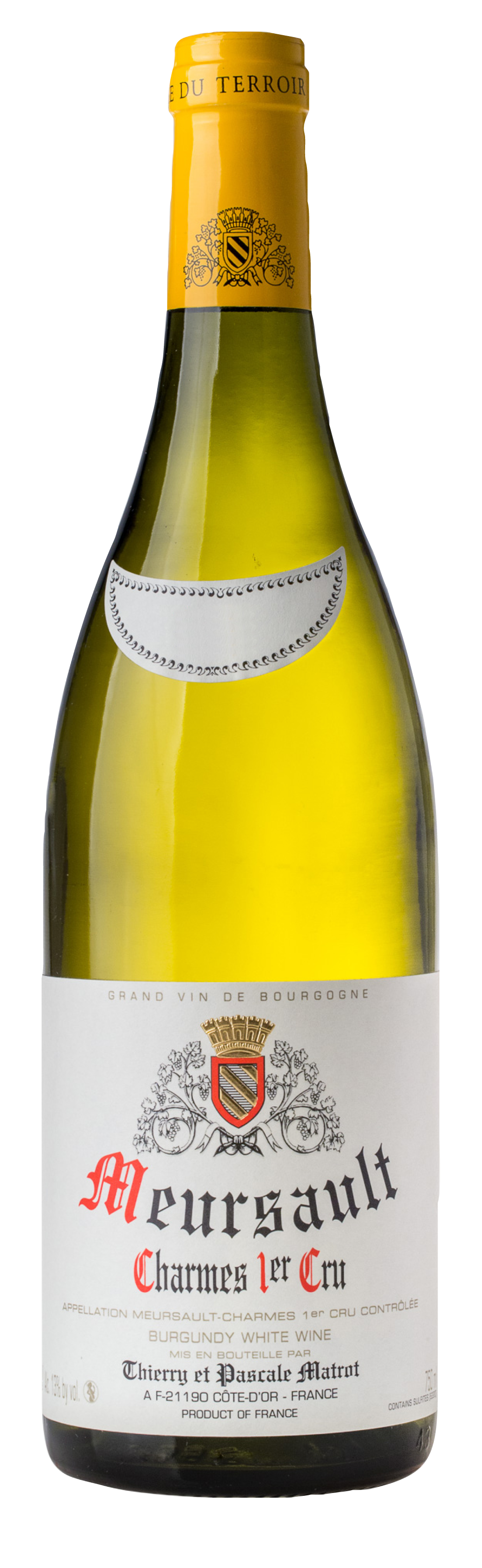 Domaine Matrot Meursault Charmes Premier Cru 2020  Front Bottle Shot