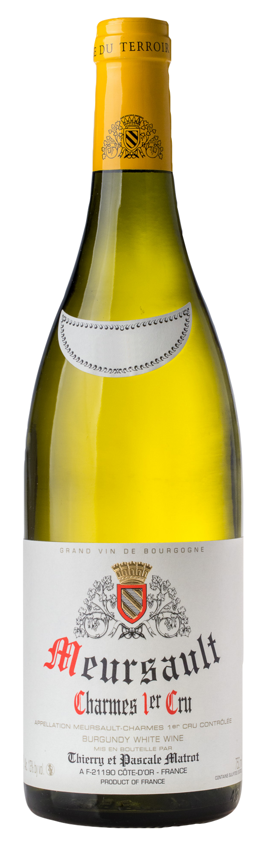 Domaine Matrot Meursault Charmes Premier Cru 2020  Front Bottle Shot