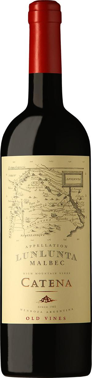 Catena Appellation Lunlunta Malbec Old Vines 2022  Front Bottle Shot