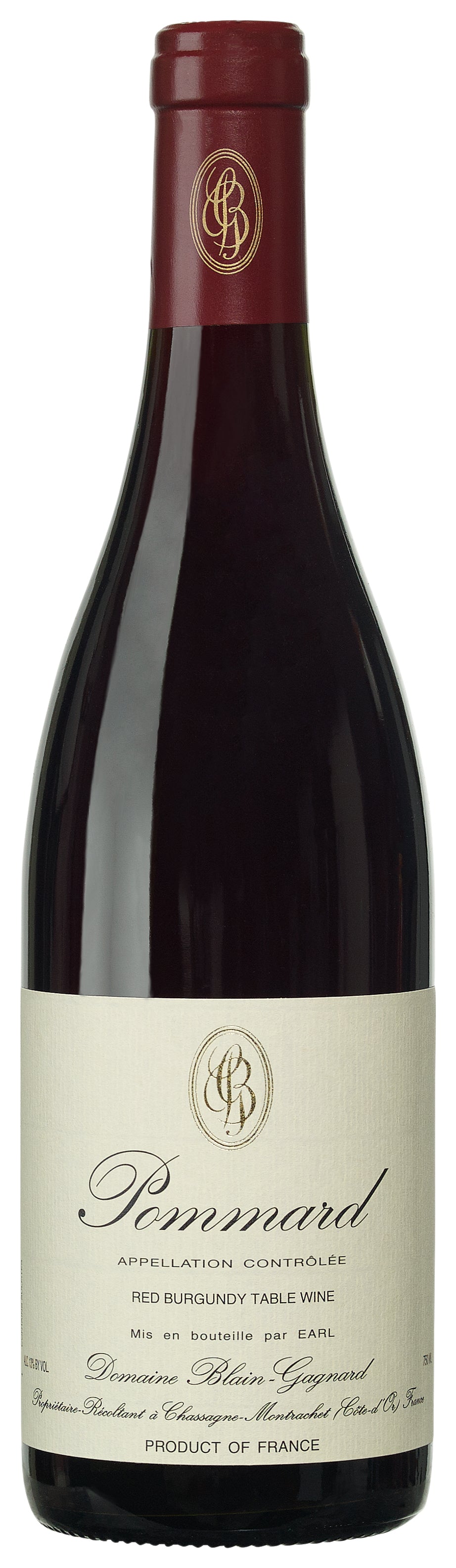 Domaine Blain-Gagnard Pommard 2021  Front Bottle Shot