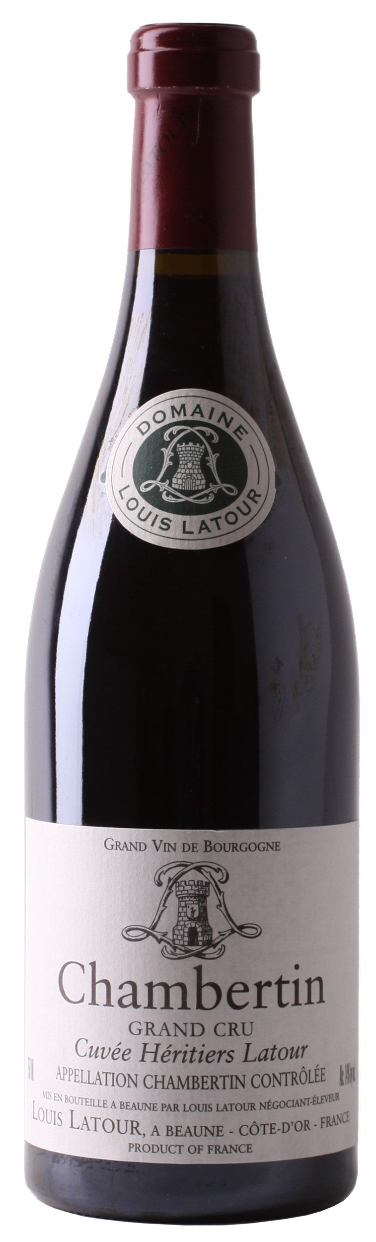Louis Latour Chambertin Cuvee Heritiers Grand Cru 2019  Front Bottle Shot