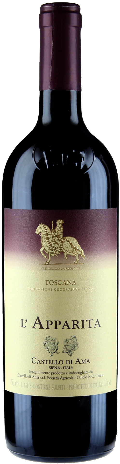 Castello di Ama L'Apparita 2020  Front Bottle Shot