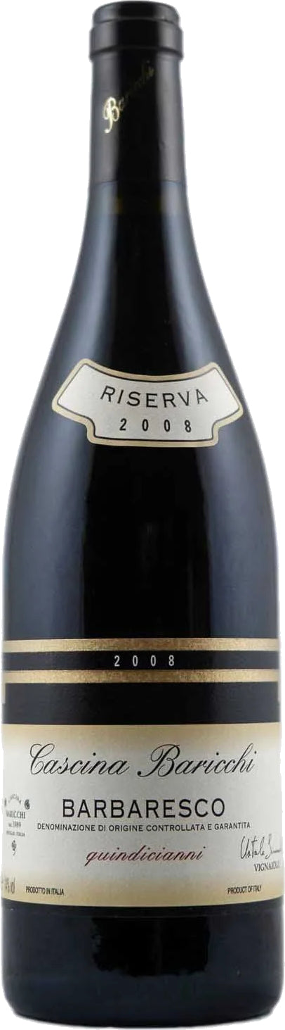 Cascina Baricchi Barbaresco Riserva Quindicianni 2008  Front Bottle Shot