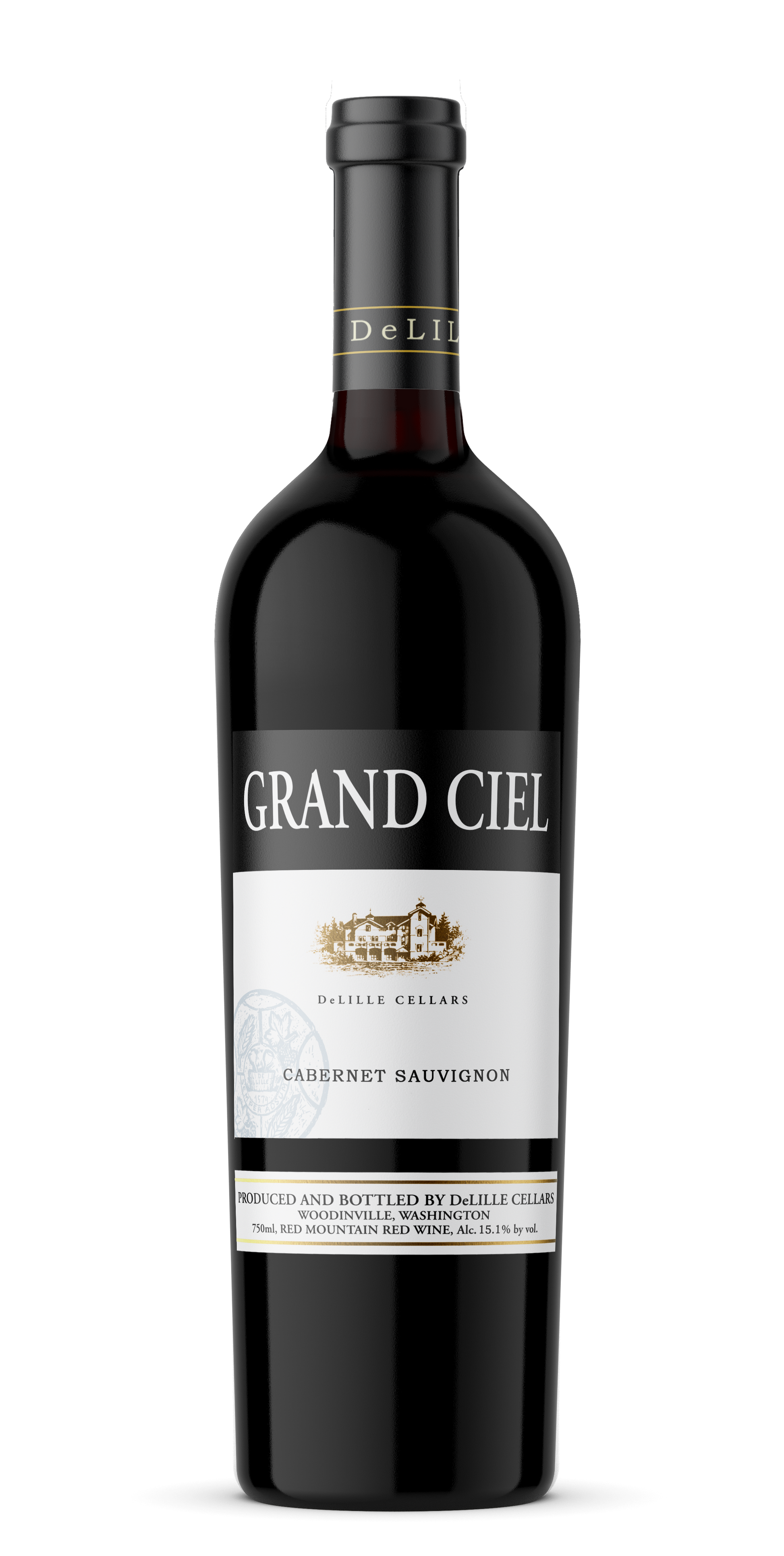 DeLille Grand Ciel Cabernet Sauvignon 2018  Front Bottle Shot