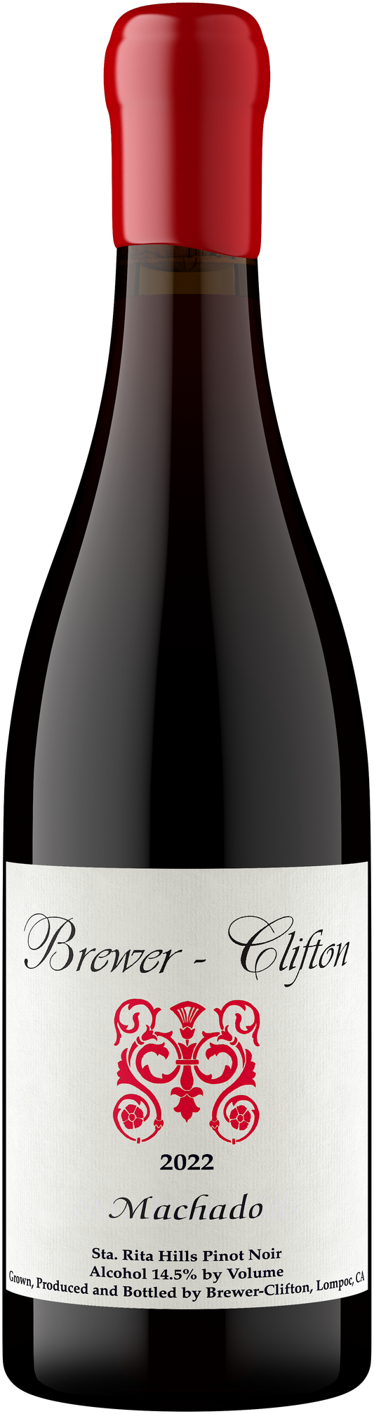 Brewer-Clifton Machado Pinot Noir 2022  Front Bottle Shot