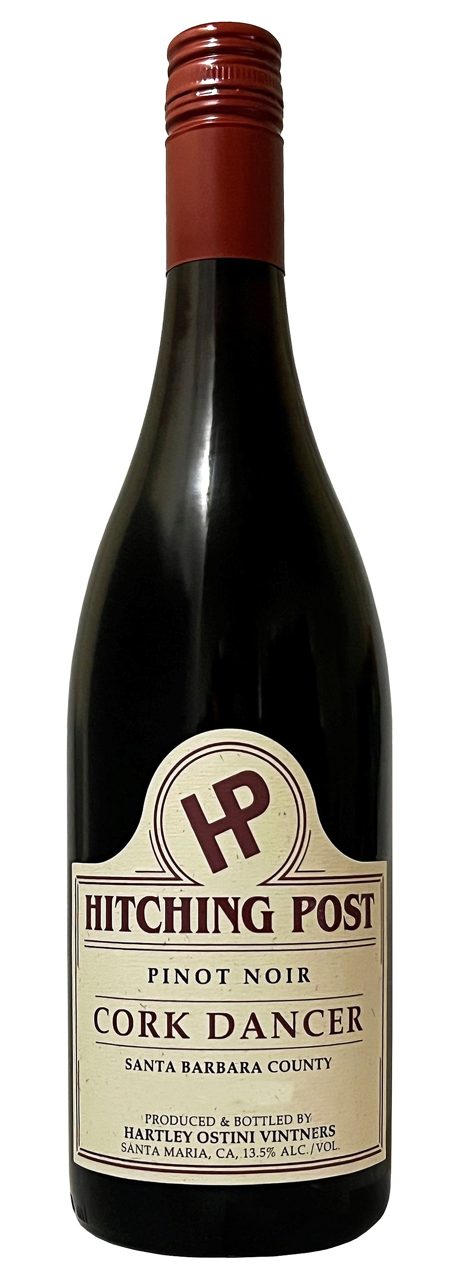 Hitching Post Cork Dancer Pinot Noir 2021  Front Bottle Shot