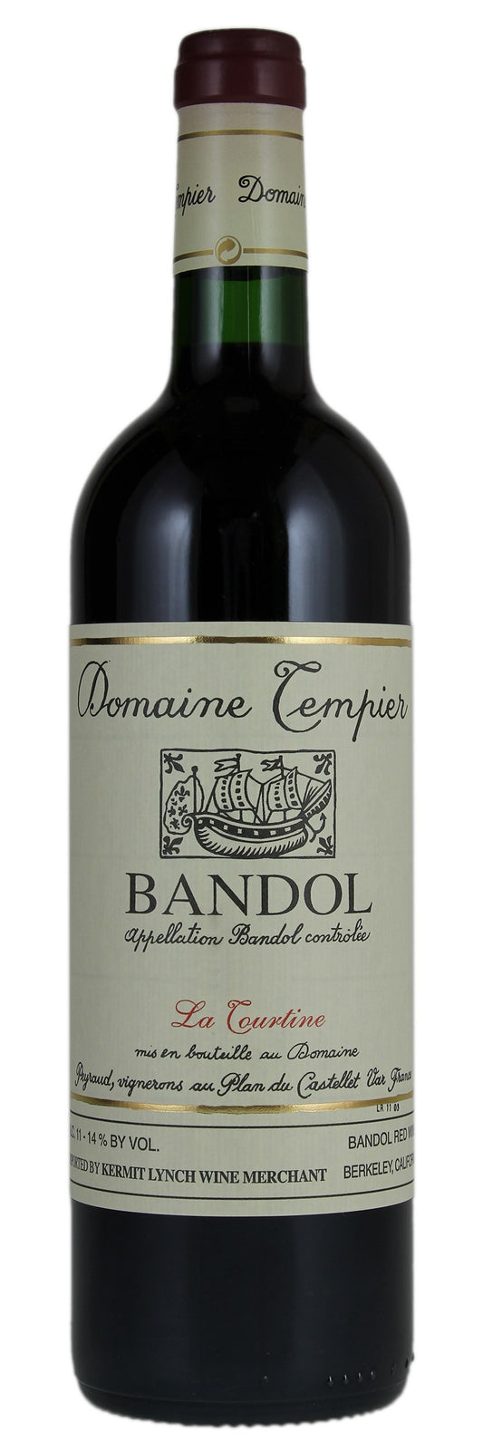 Domaine Tempier Bandol La Tourtine Rouge 2021  Front Bottle Shot