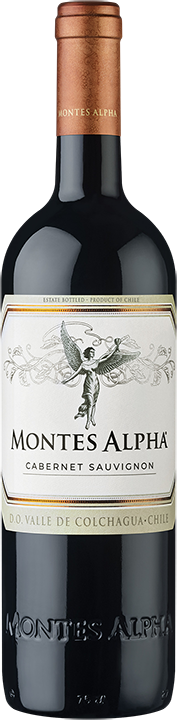 Montes Alpha Series Cabernet Sauvignon 2022  Front Bottle Shot