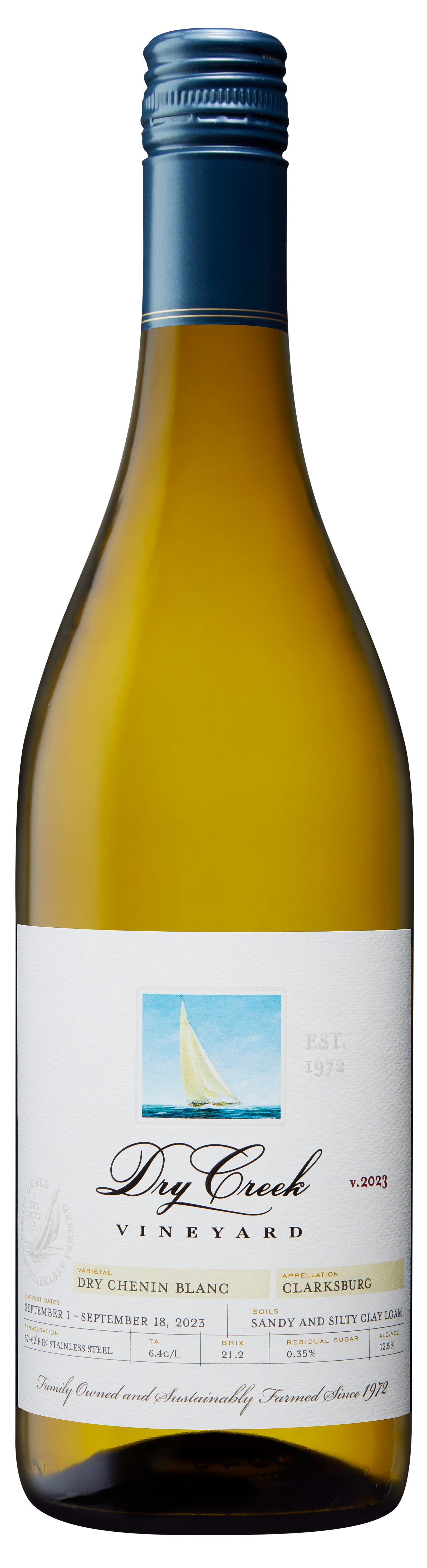 Dry Creek Vineyard Dry Chenin Blanc 2023  Front Bottle Shot