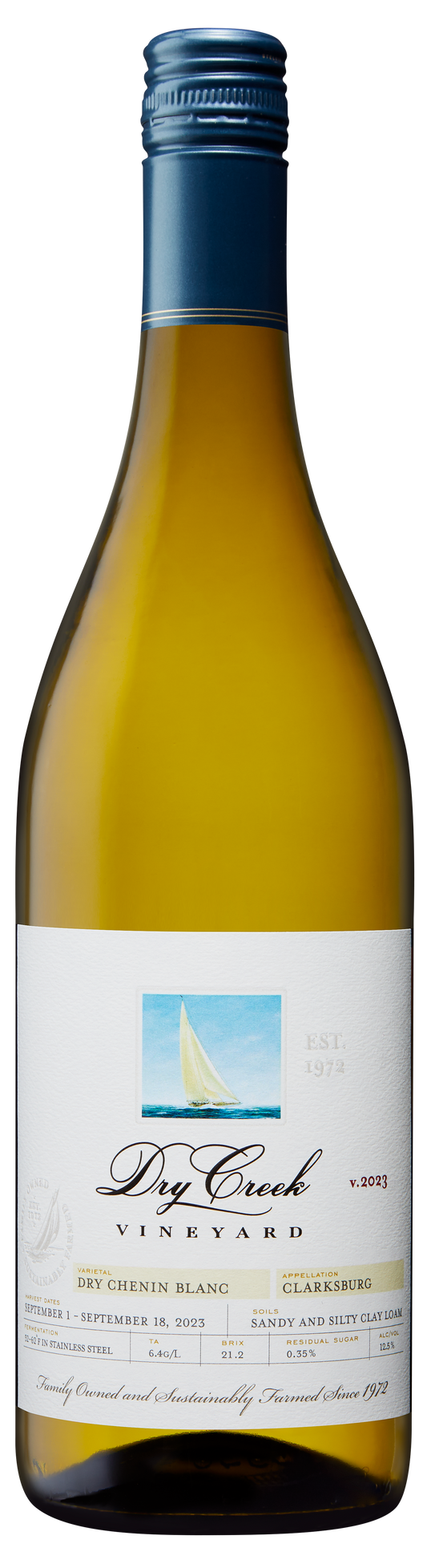 Dry Creek Vineyard Dry Chenin Blanc 2023  Front Bottle Shot