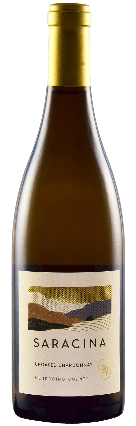 Saracina Vineyards Unoaked Chardonnay 2023  Front Bottle Shot
