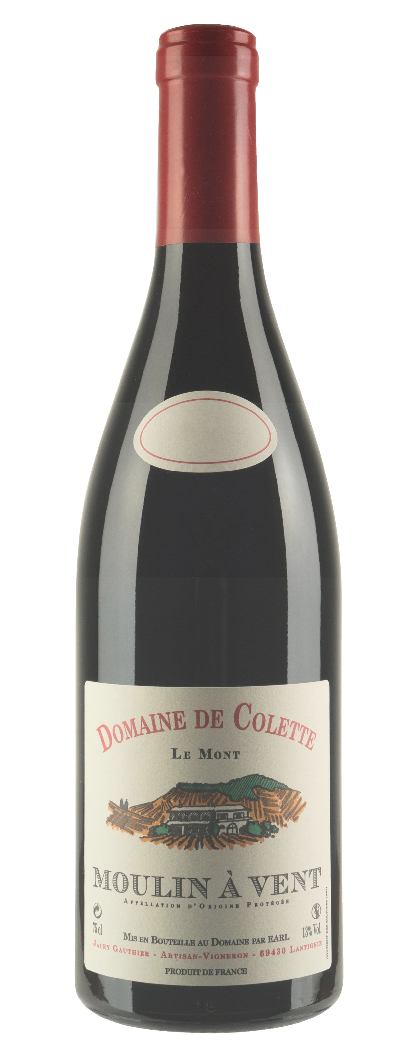 Domaine de Colette Moulin a Vent Le Mont 2022  Front Bottle Shot