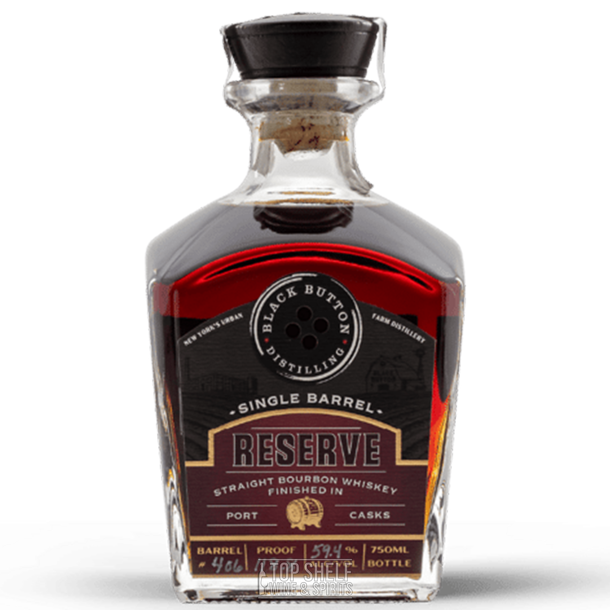 Black Button Port Cask Single Barrel Reserve Bourbon #406