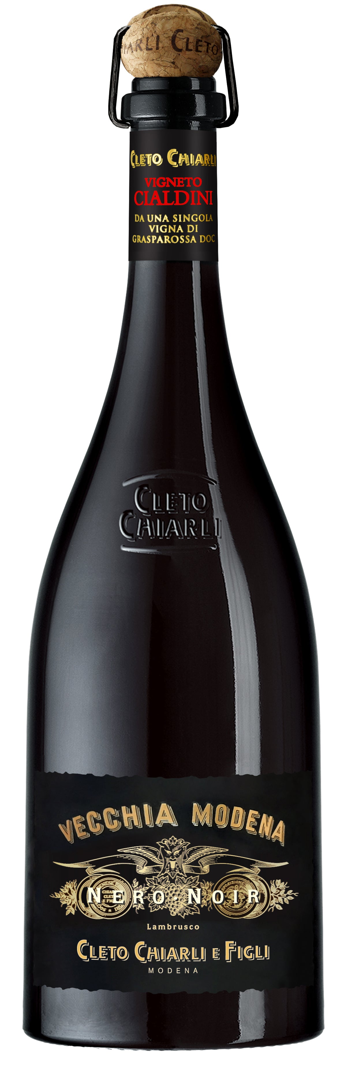 Cleto Chiarli Lambrusco Grasparossa di Vecchia Modena Nero Vigneto Cialdini 2023  Front Bottle Shot